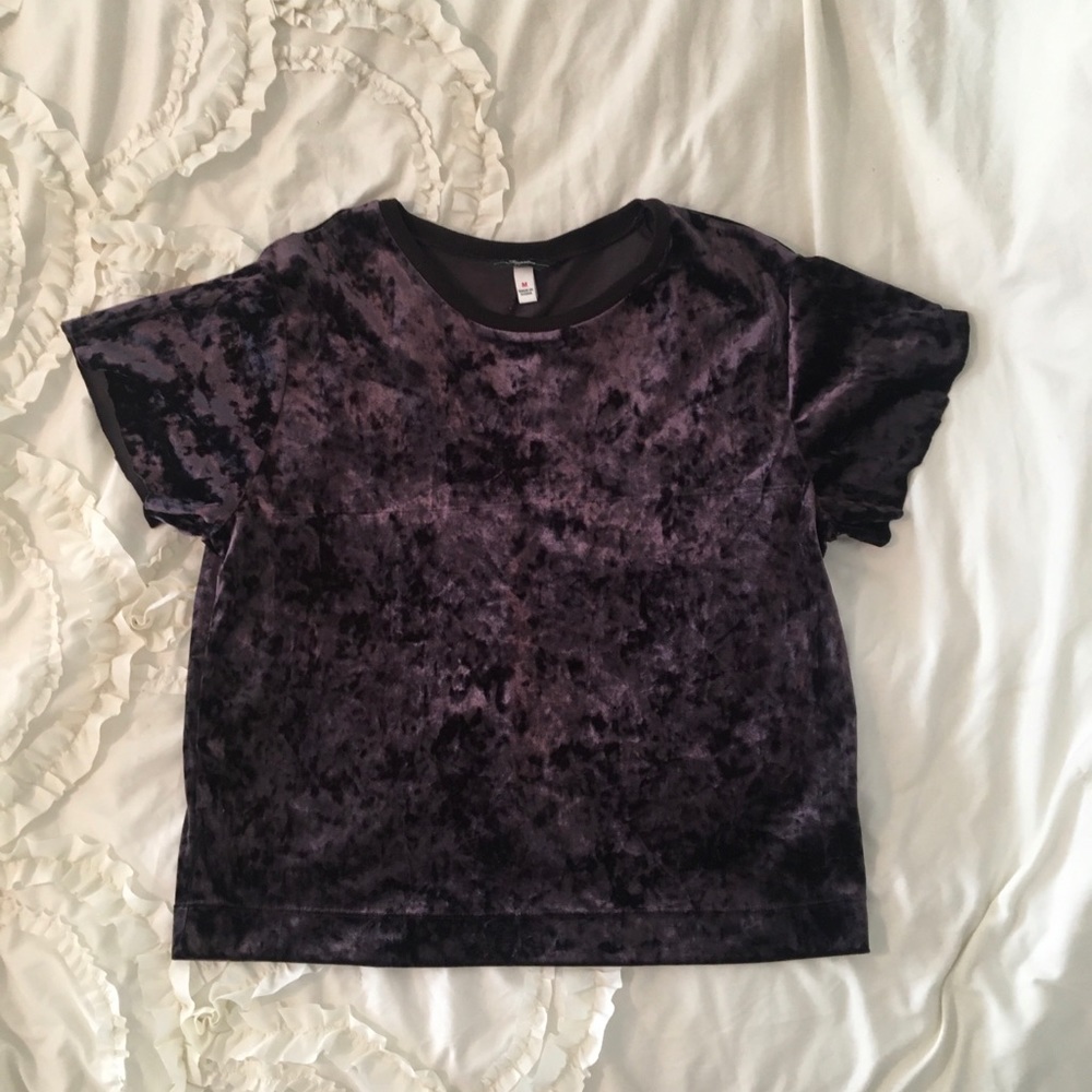 Crushed velvet top